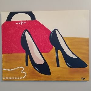 Purse, Pumps, & Pearls Painting